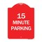 Signmission 2 Hour Parking-Parking for Customers Only, Red & White Aluminum Sign, 18" x 24", RW-1824-24498 A-DES-RW-1824-24498 - alternate 1